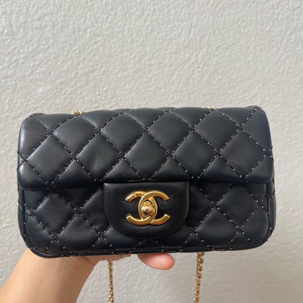 ❌SOLD❌Chanel Limited Edition Black Lambskin Extra Mini in GHW